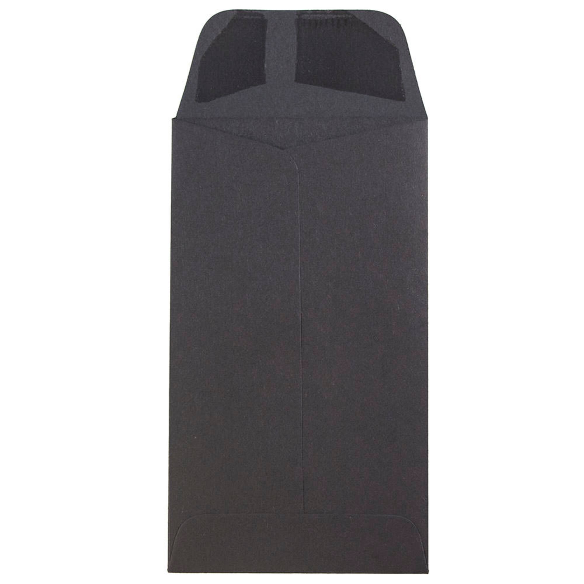 JAM Paper Smooth Black 3.13" x 5.5" Coin Business Envelopes, 50ct.